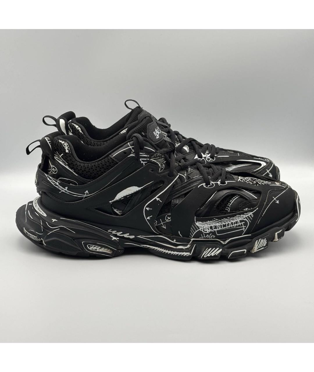 BALENCIAGA Черные синтетические низкие кроссовки / кеды, фото 6
