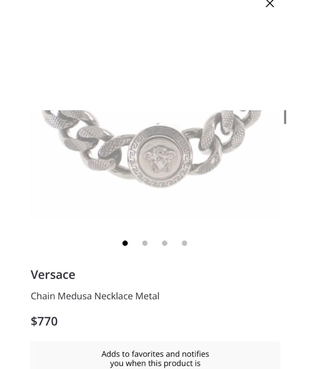 VERSACE Серебряное колье, фото 6