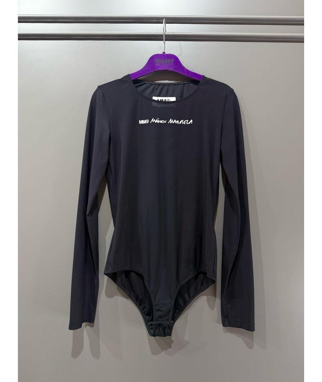 MM6 MAISON MARGIELA Черное полиамидовое боди, фото 6
