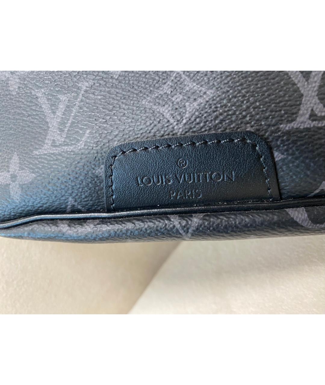 LOUIS VUITTON Черная кожаная поясная сумка, фото 9