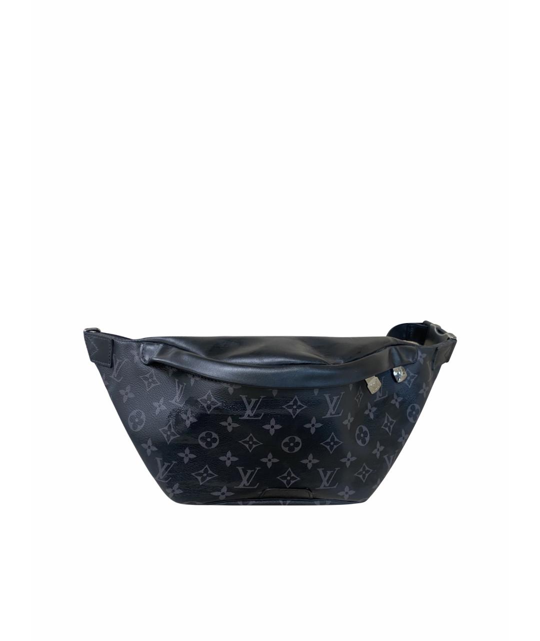LOUIS VUITTON Черная кожаная поясная сумка, фото 1