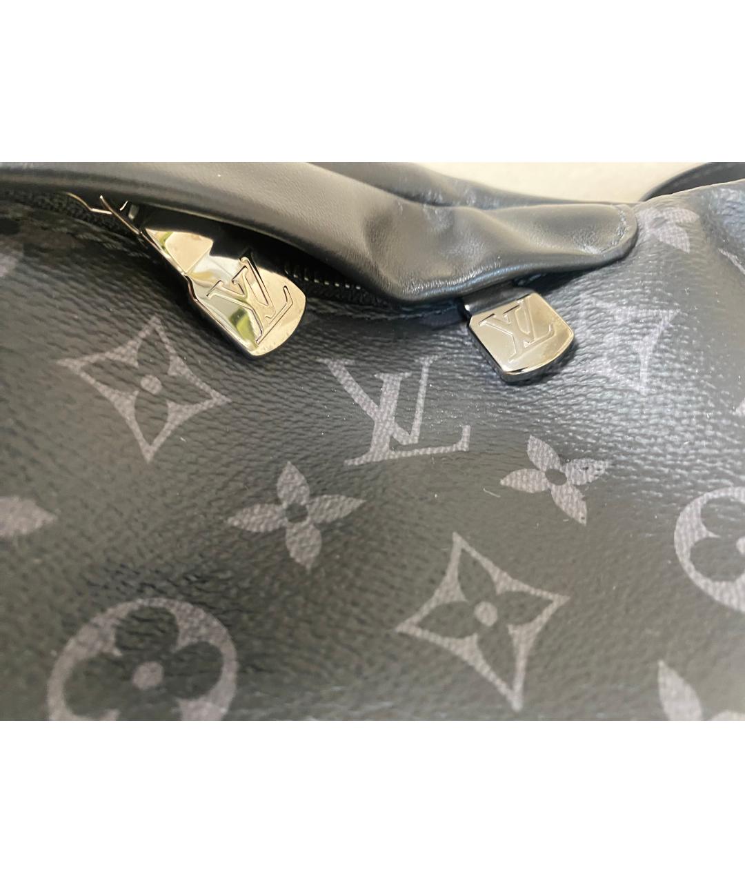 LOUIS VUITTON Черная кожаная поясная сумка, фото 3