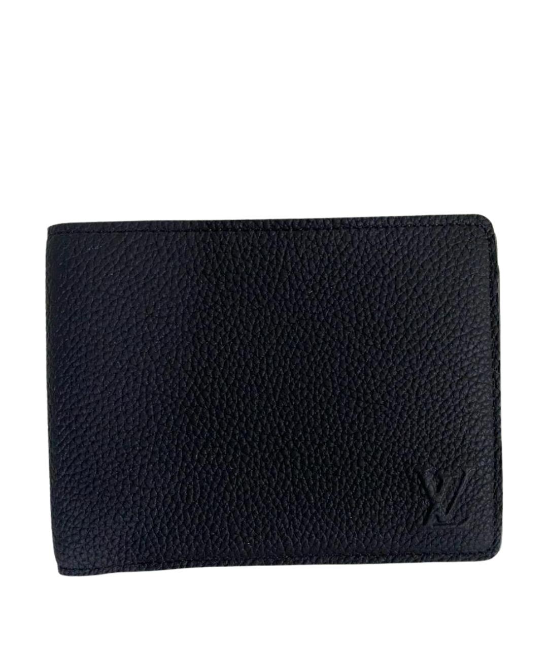 LOUIS VUITTON Черный кожаный кошелек, фото 1