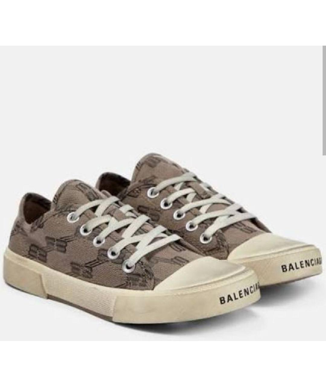 BALENCIAGA Бежевые кеды, фото 4