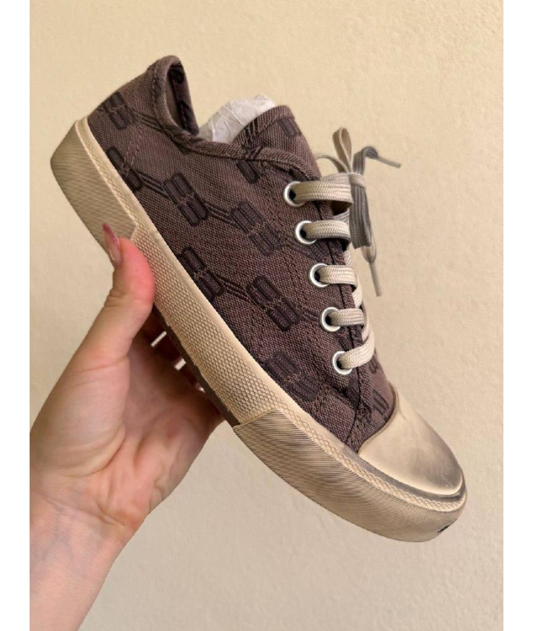 BALENCIAGA Бежевые кеды, фото 5
