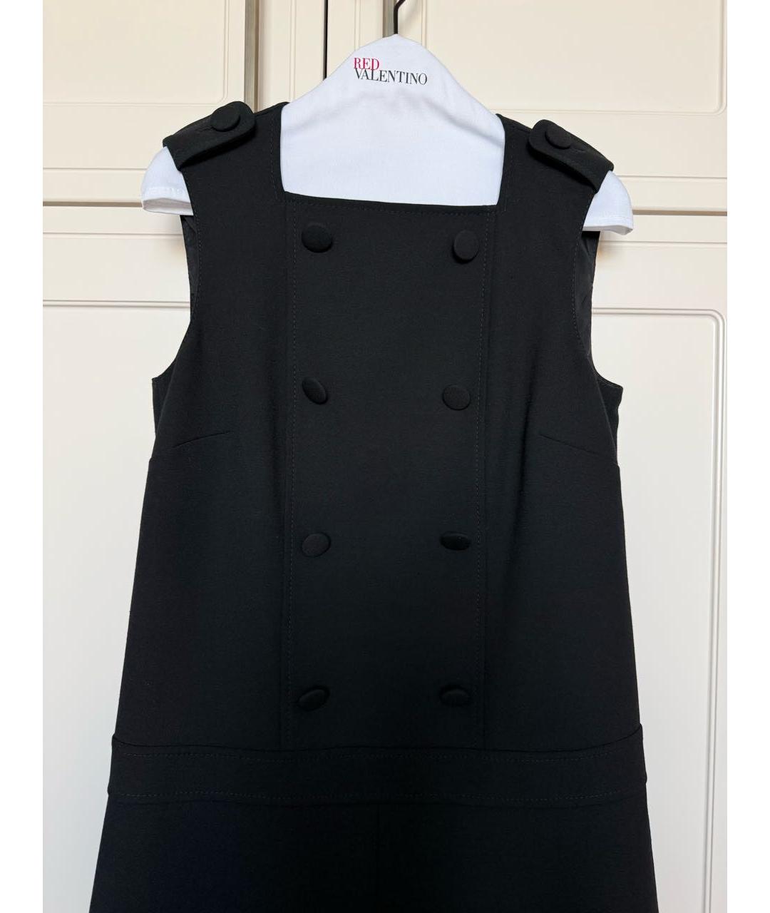 RED VALENTINO Черное полиэстеровое повседневное платье, фото 8