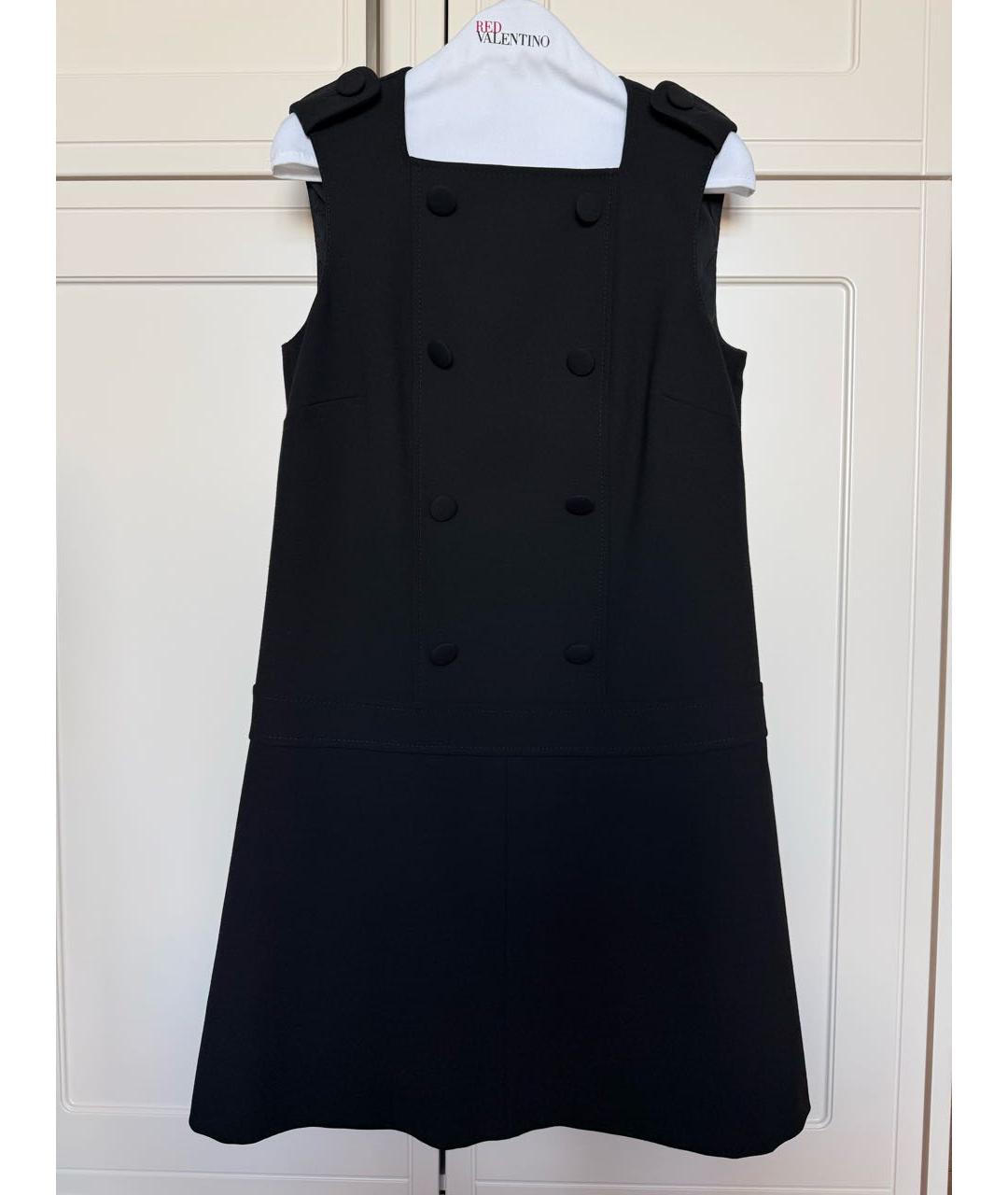 RED VALENTINO Черное полиэстеровое повседневное платье, фото 9