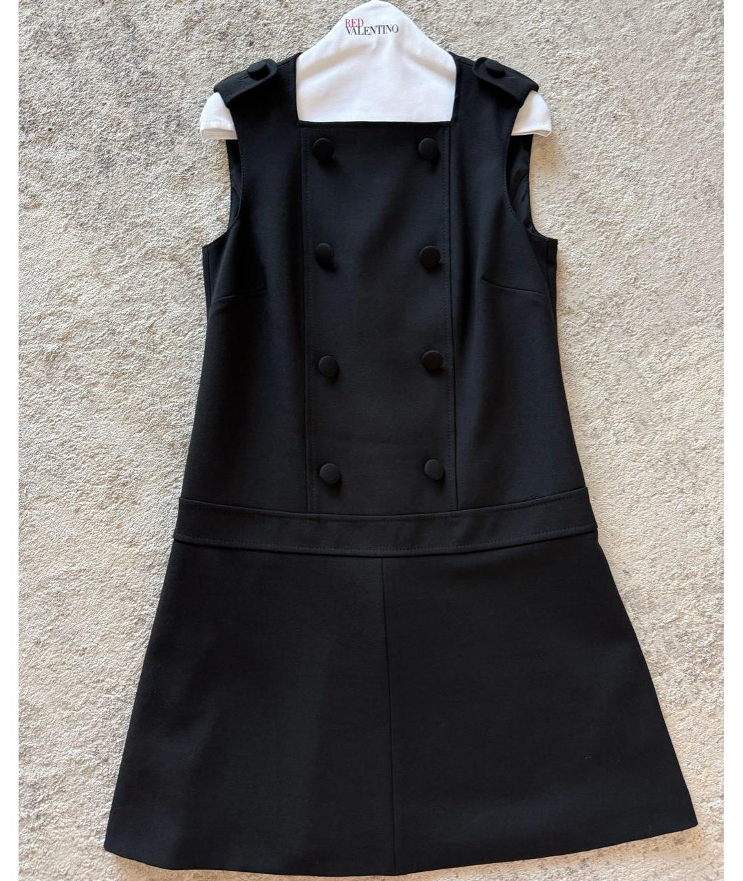 RED VALENTINO Черное полиэстеровое повседневное платье, фото 4