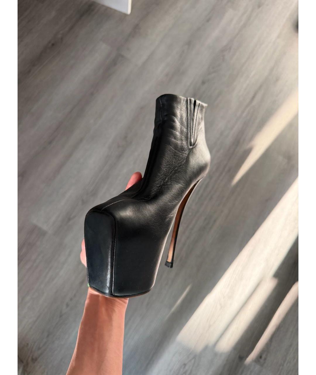 GIUSEPPE ZANOTTI DESIGN Черные кожаные ботильоны, фото 2