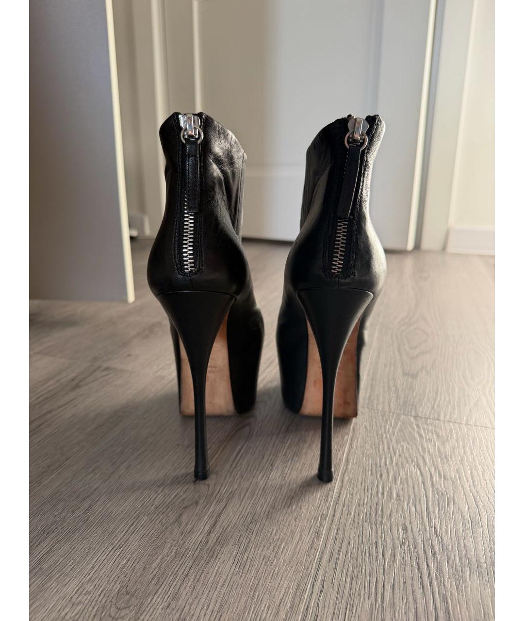 GIUSEPPE ZANOTTI DESIGN Черные кожаные ботильоны, фото 3