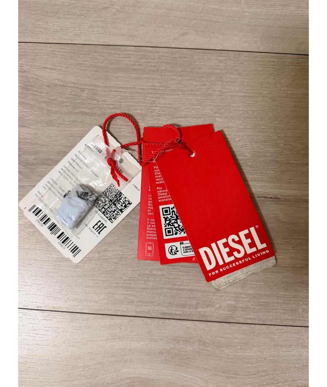 DIESEL Белый нейлоновый пуховик, фото 6