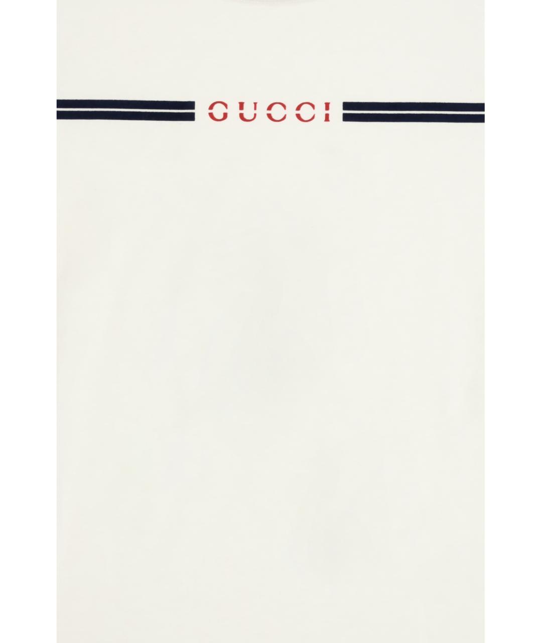 GUCCI Белая хлопковая детская футболка, фото 3