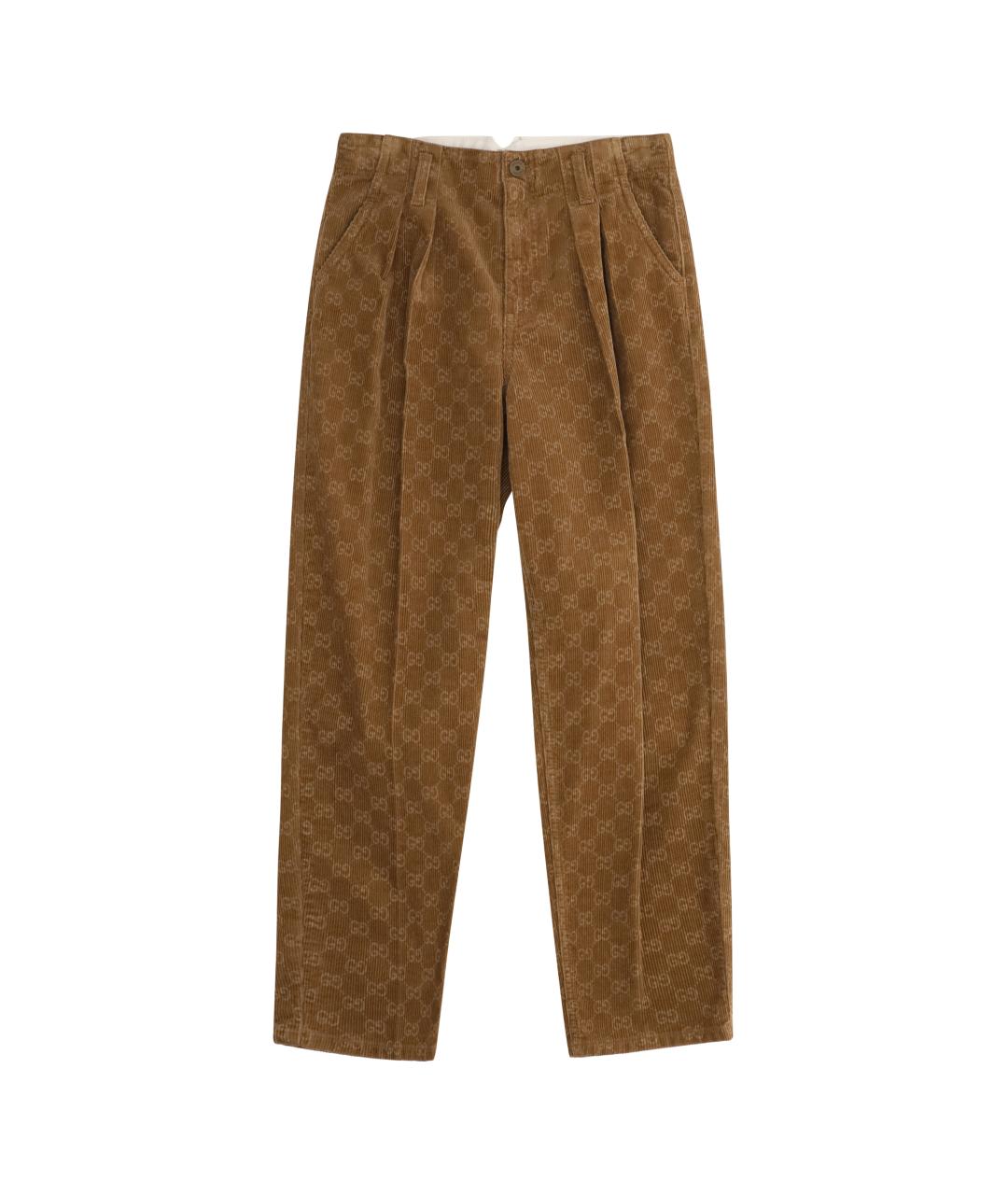 GUCCI Коричневые хлопковые брюки и шорты, фото 4