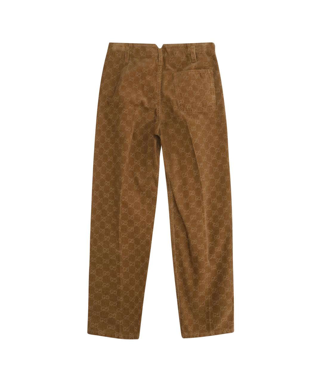 GUCCI Коричневые хлопковые брюки и шорты, фото 2