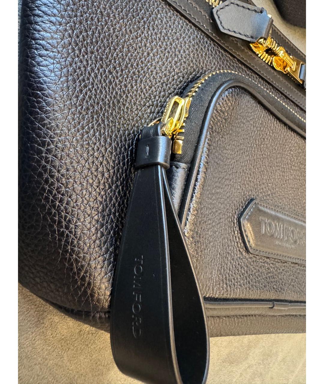TOM FORD Черная кожаная сумка на плечо, фото 7