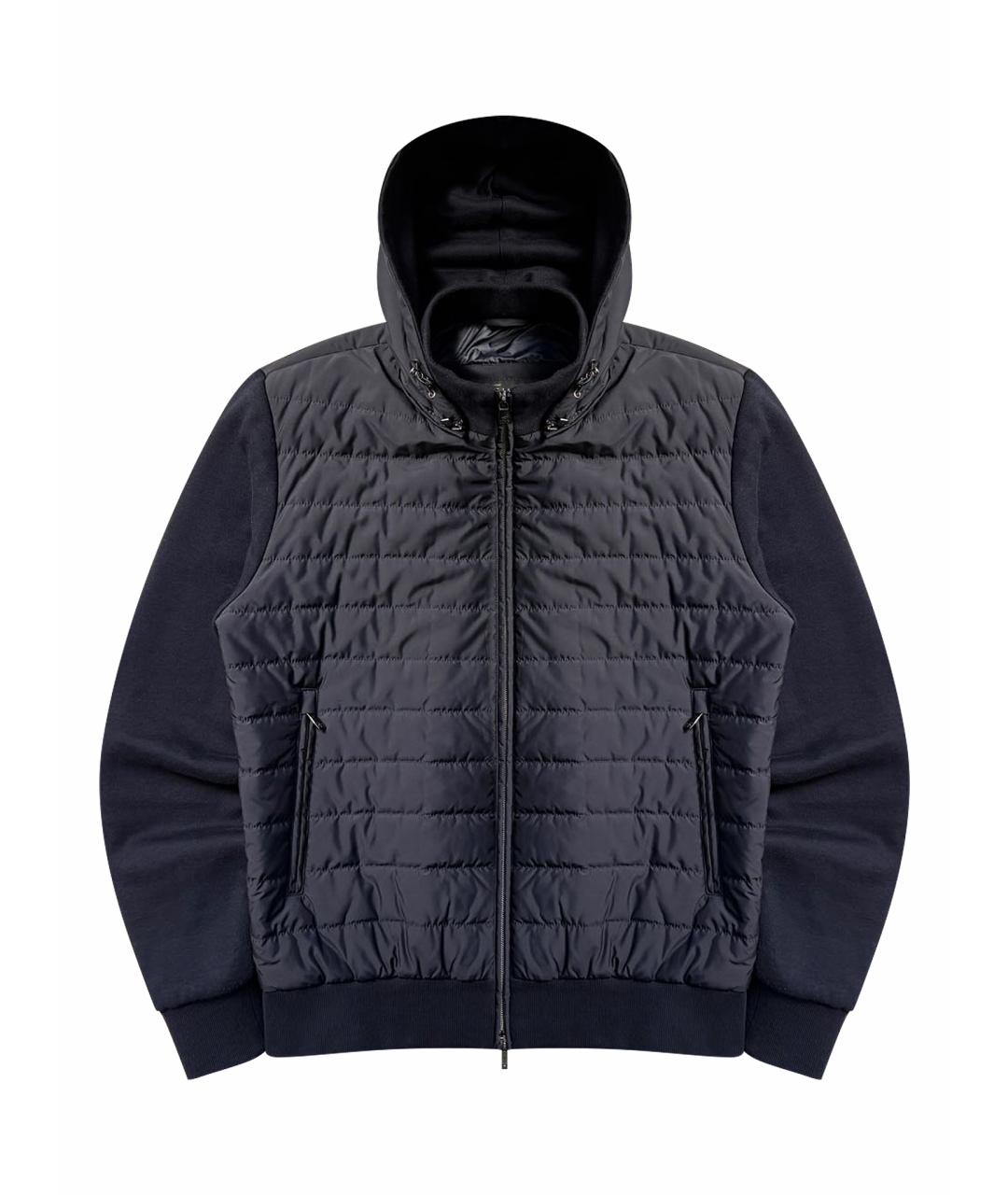CORNELIANI Темно-синяя хлопковая куртка, фото 1