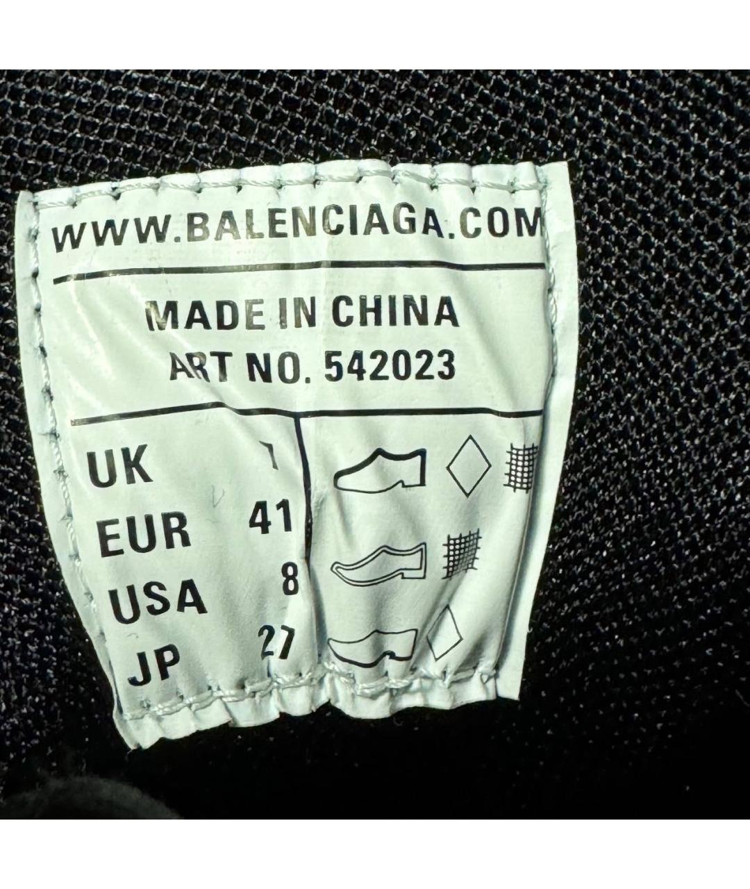 BALENCIAGA Бордовые текстильные низкие кроссовки / кеды, фото 5