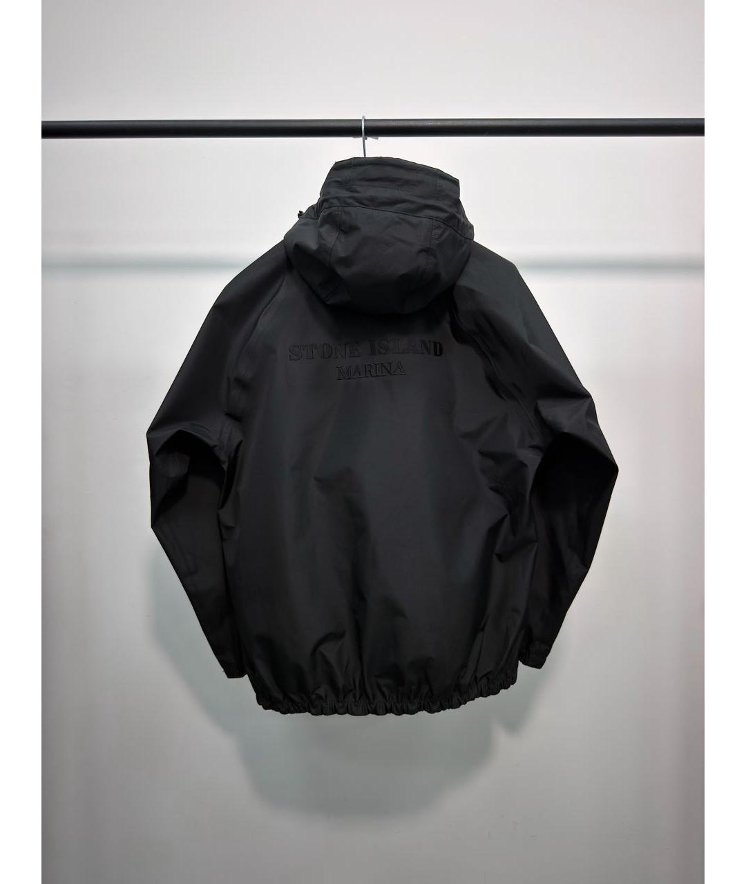 STONE ISLAND Черная полиэстеровая куртка, фото 4