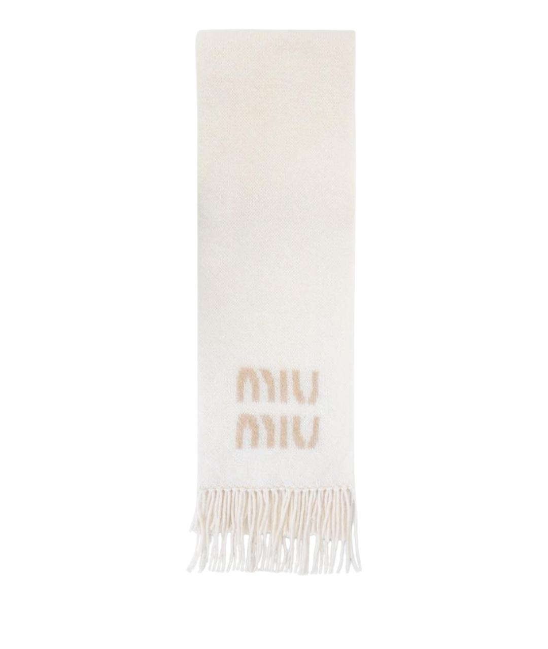 MIU MIU Белый шарф, фото 1