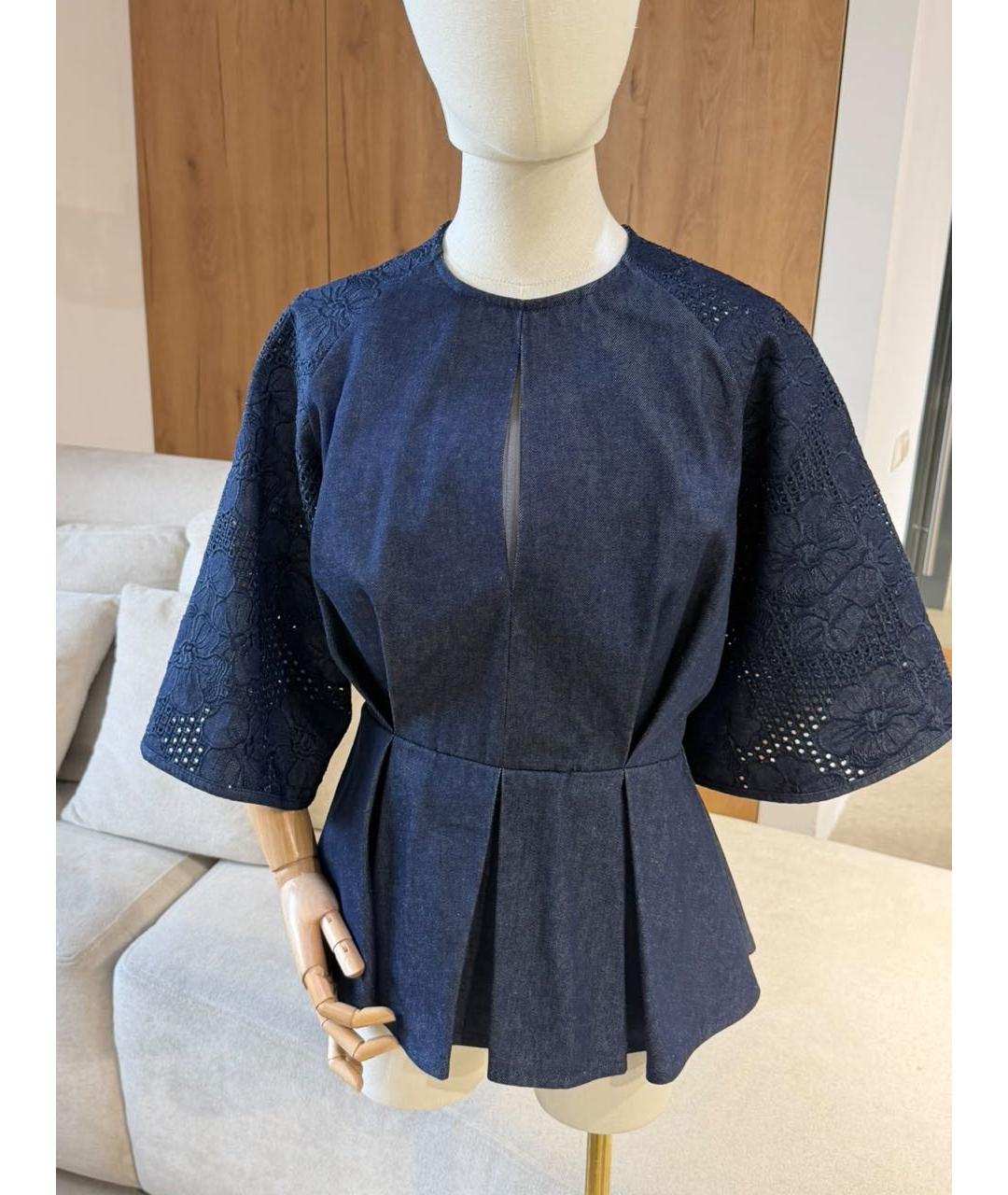 ELIE SAAB Темно-синяя блузы, фото 3