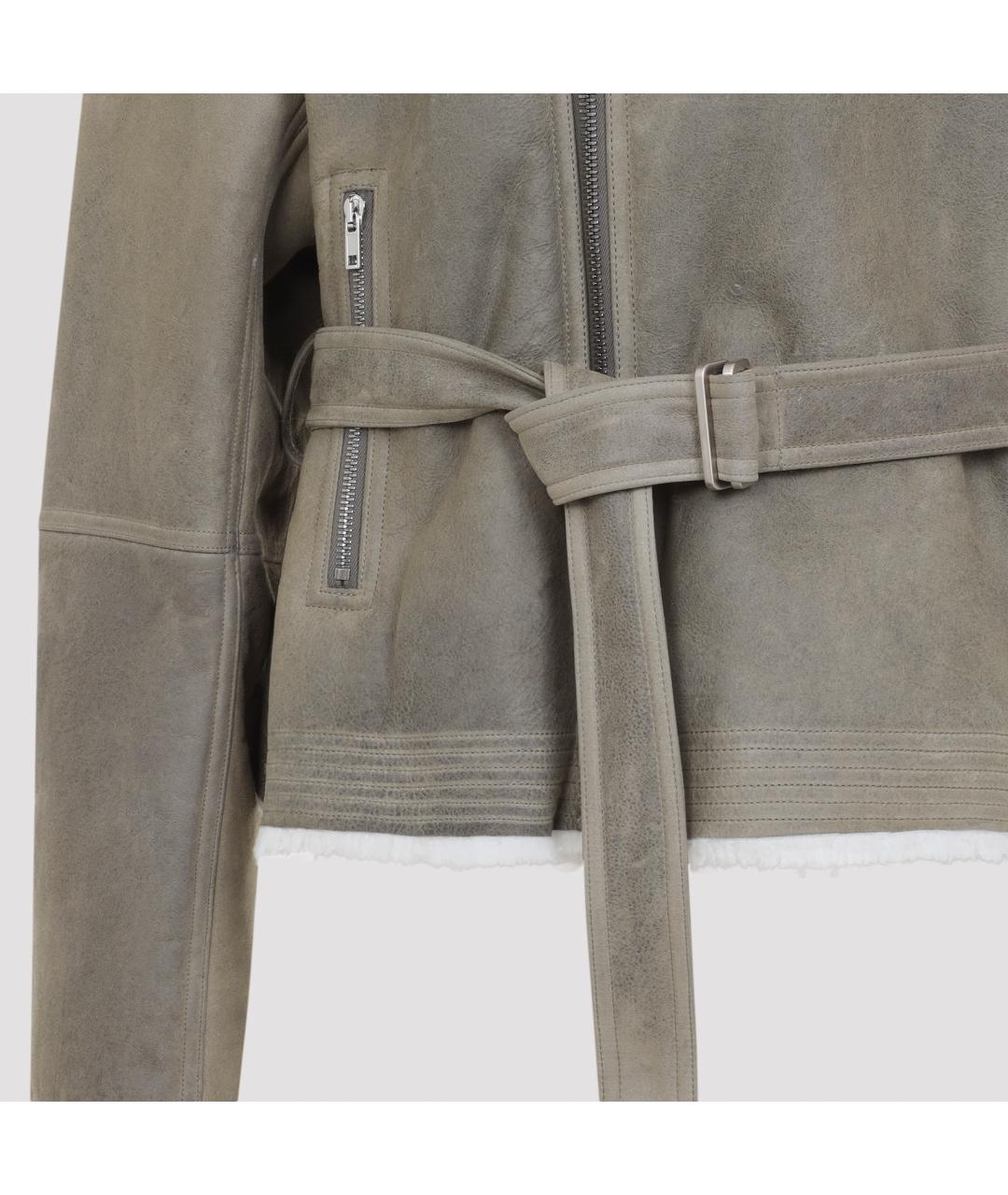 RICK OWENS Мульти кожаная дубленка, фото 4