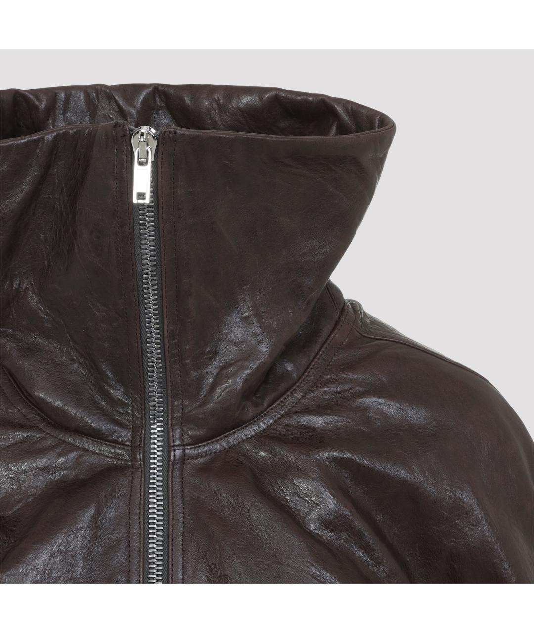 RICK OWENS Коричневая кожаная куртка, фото 4