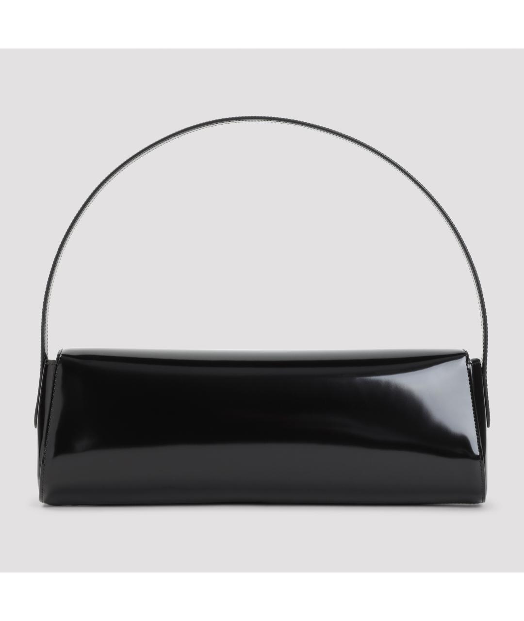 JIL SANDER Черная кожаная сумка через плечо, фото 3