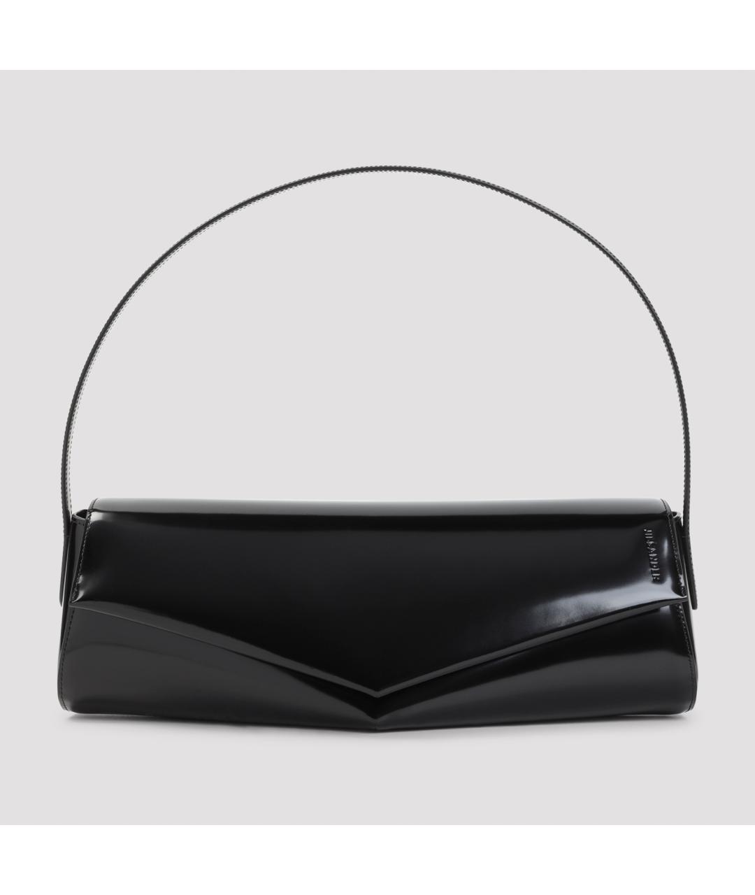 JIL SANDER Черная кожаная сумка через плечо, фото 2