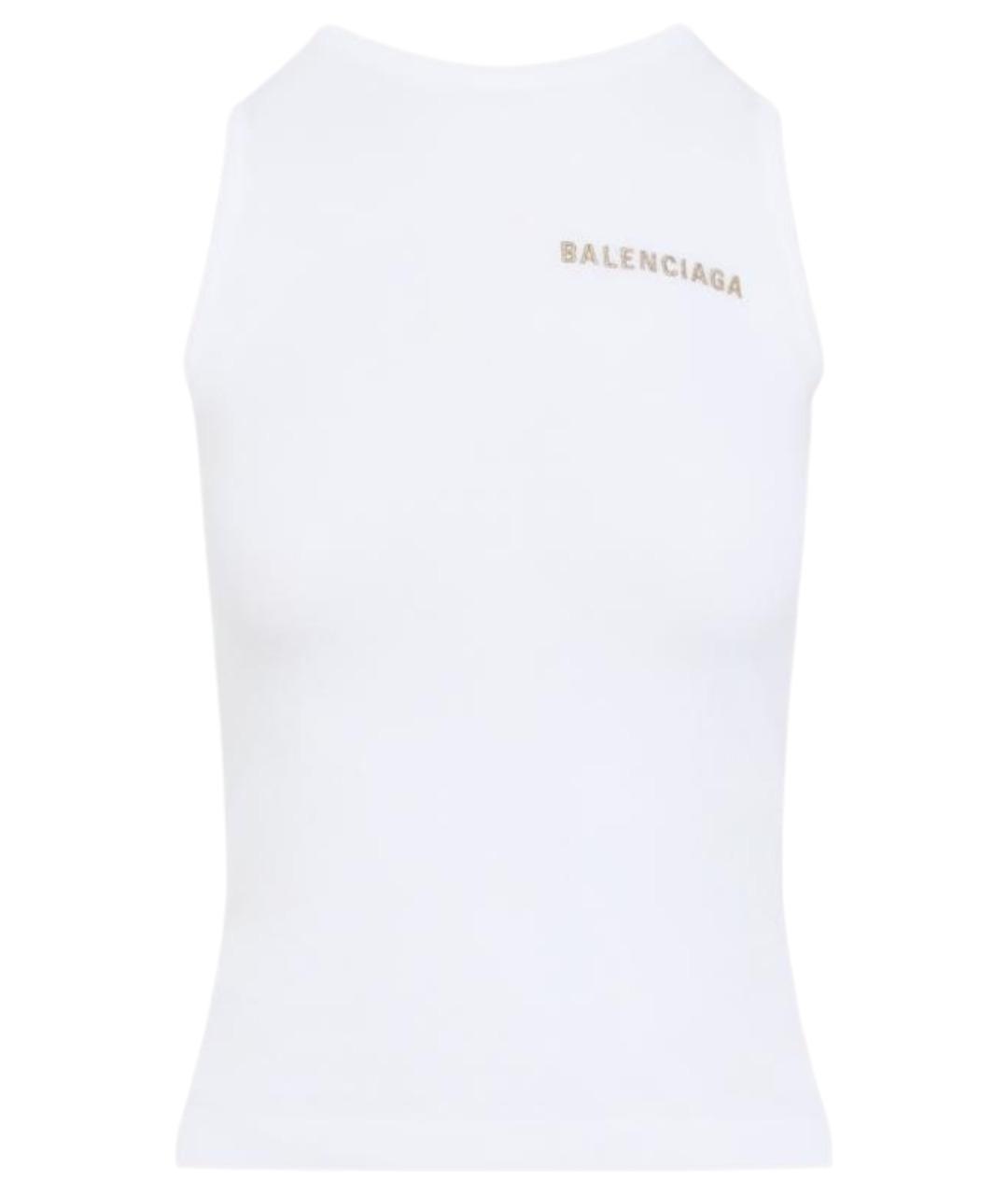 BALENCIAGA Белая хлопковая майка, фото 1
