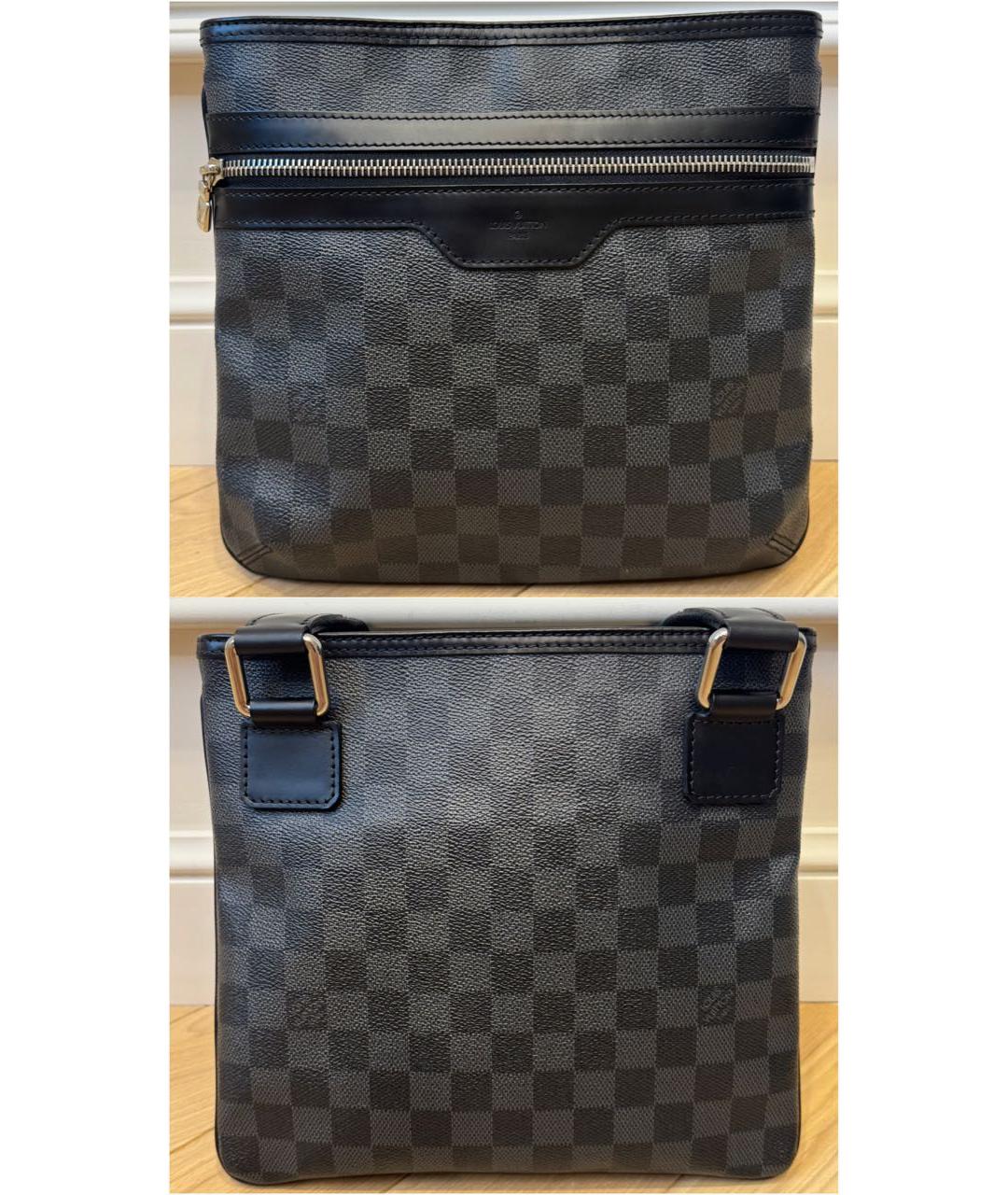 LOUIS VUITTON Черная сумка на плечо из канвы, фото 2