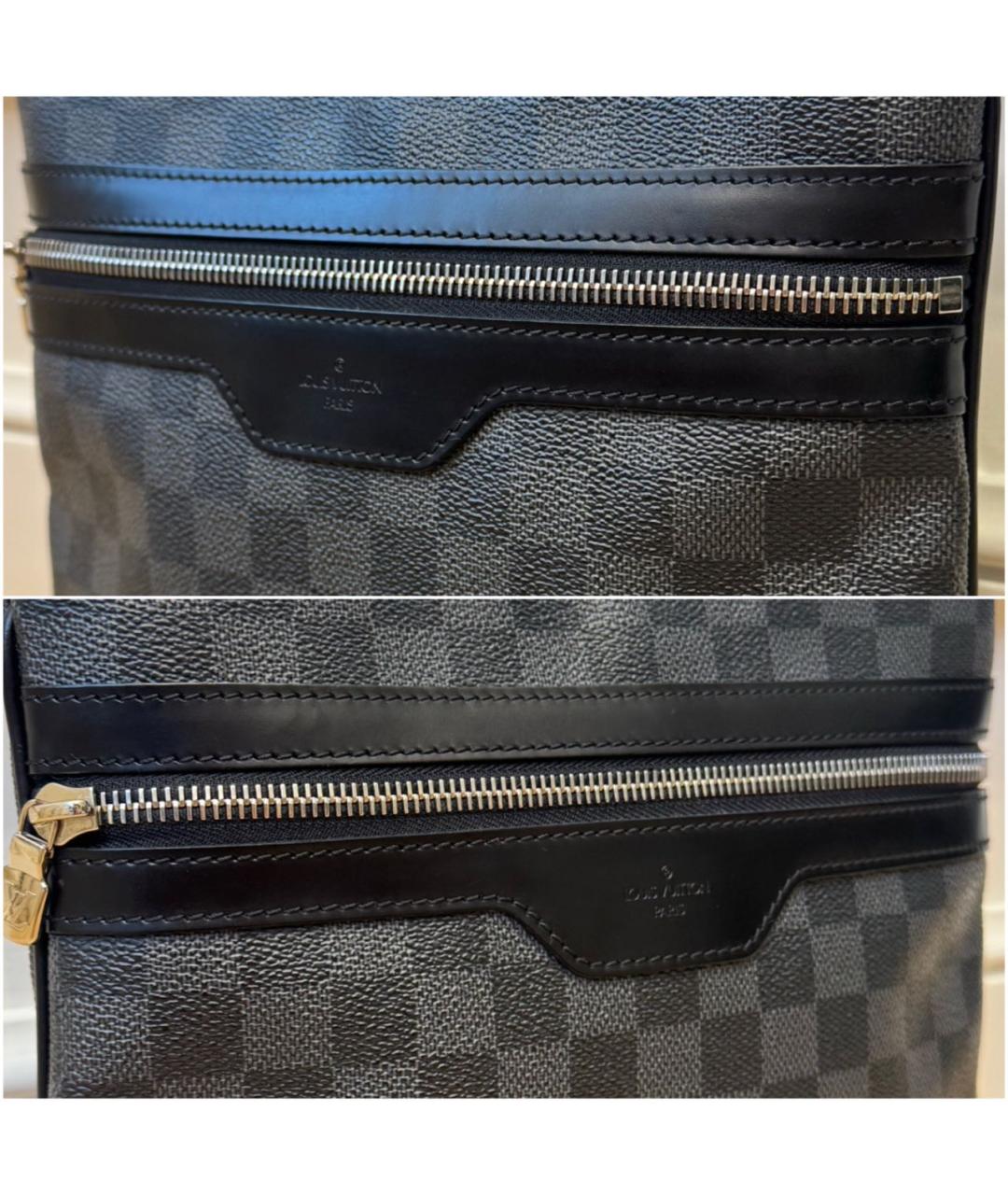 LOUIS VUITTON Черная сумка на плечо из канвы, фото 4