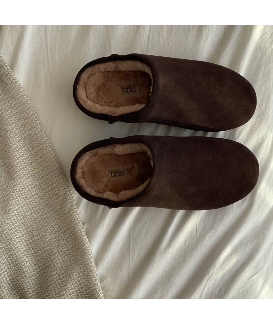 UGG Коричневые замшевые мюли, фото 4