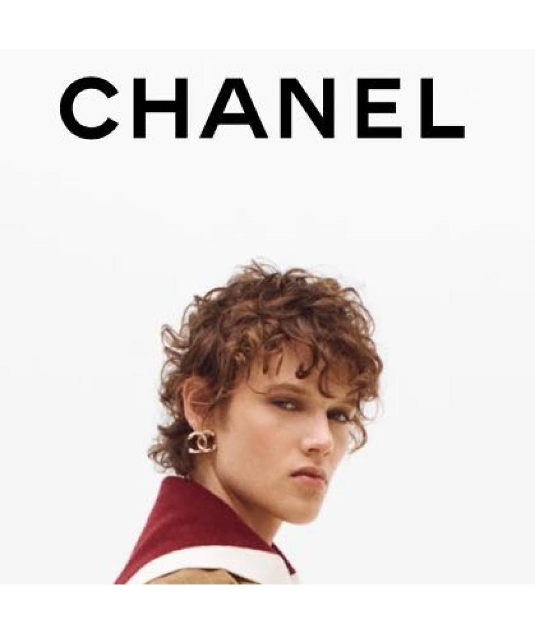 CHANEL Золотые металлические серьги, фото 3