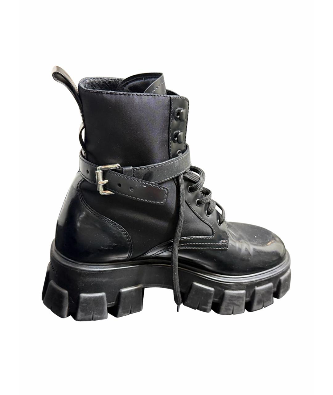 PRADA Черные кожаные полусапоги, фото 1