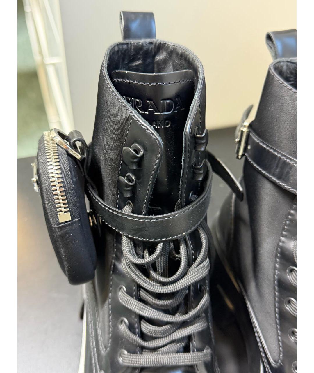 PRADA Черные кожаные полусапоги, фото 6