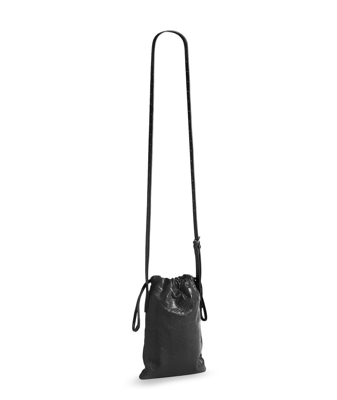 BALENCIAGA Черная кожаная сумка на плечо, фото 2