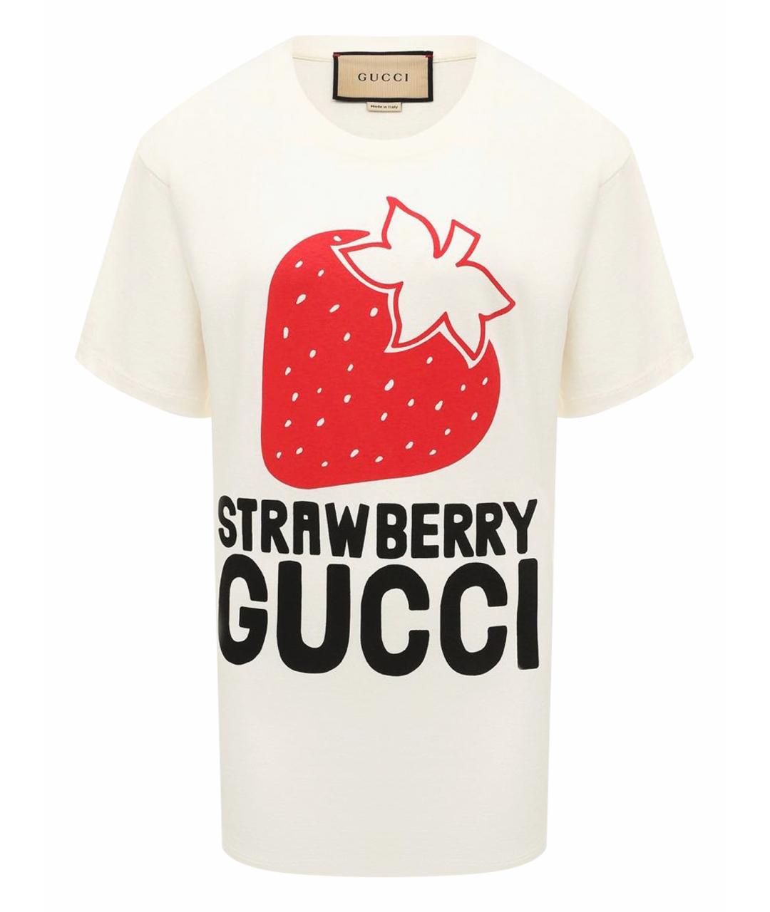 GUCCI Белая футболка, фото 1