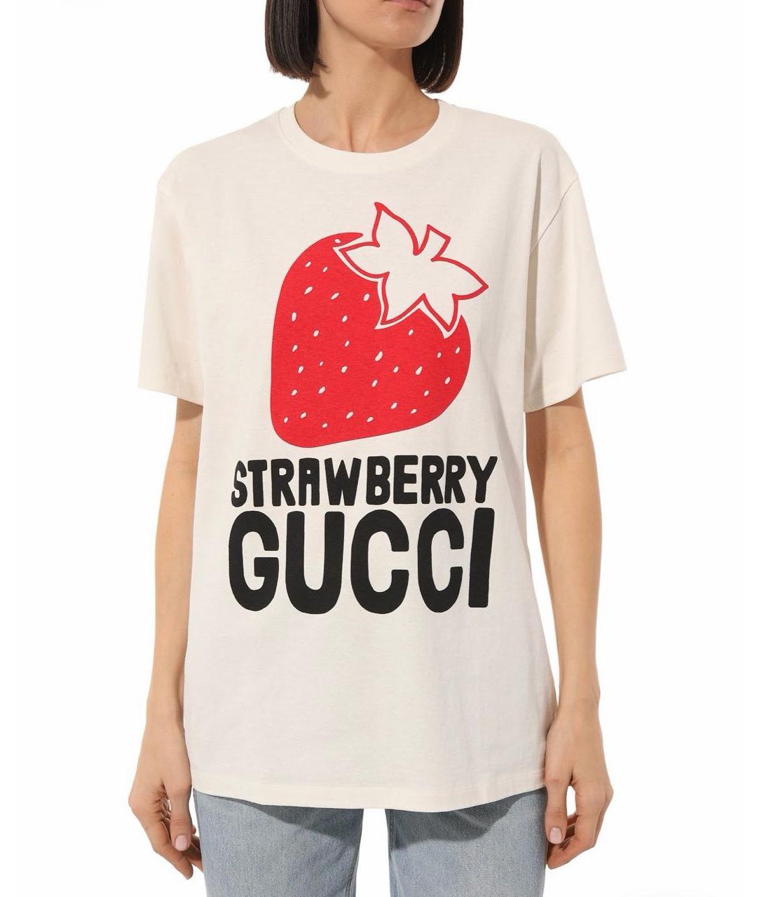 GUCCI Белая футболка, фото 3
