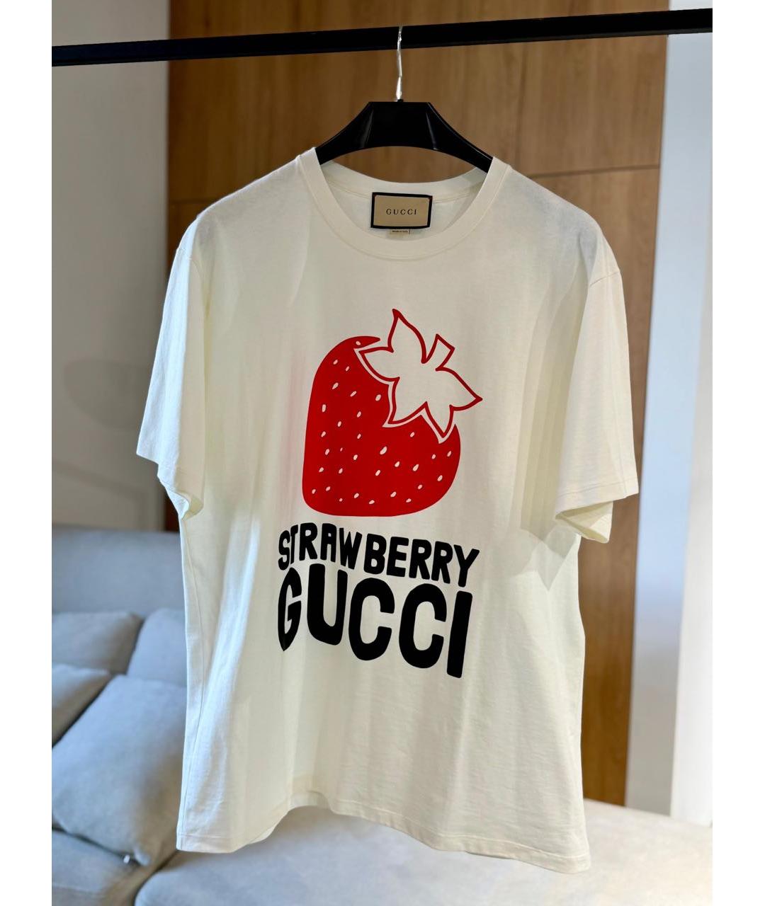 GUCCI Белая футболка, фото 2