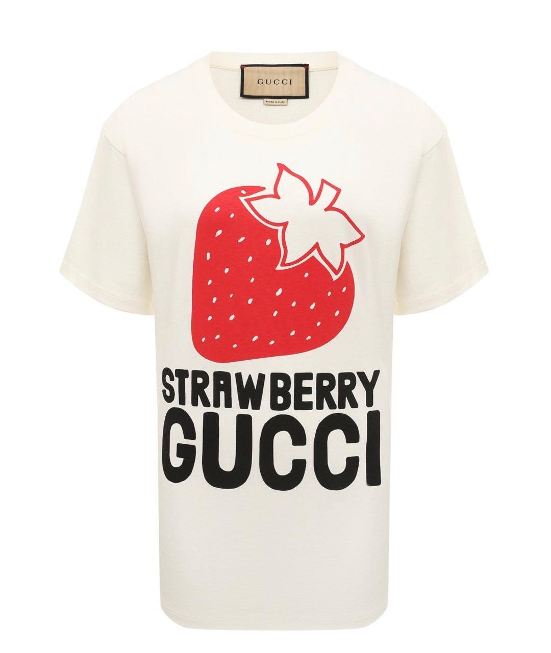GUCCI Белая футболка, фото 4