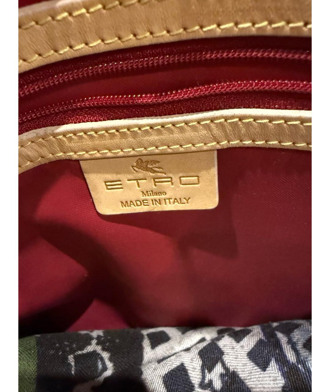 ETRO Бежевая пляжная сумка из канвы, фото 6