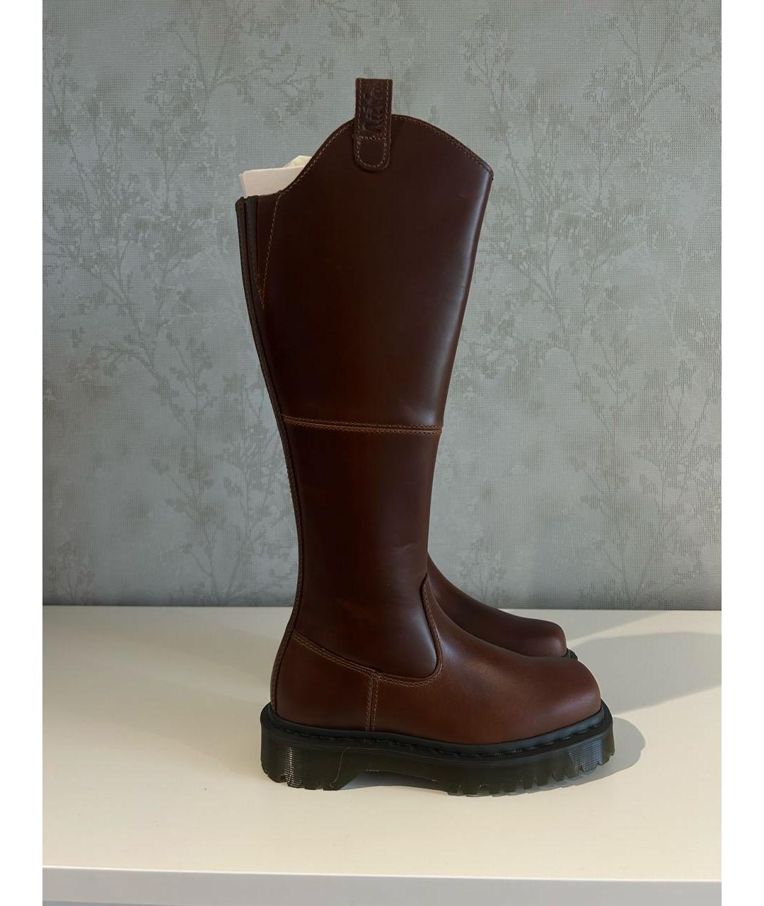 DR. MARTENS Коричневые кожаные сапоги, фото 7