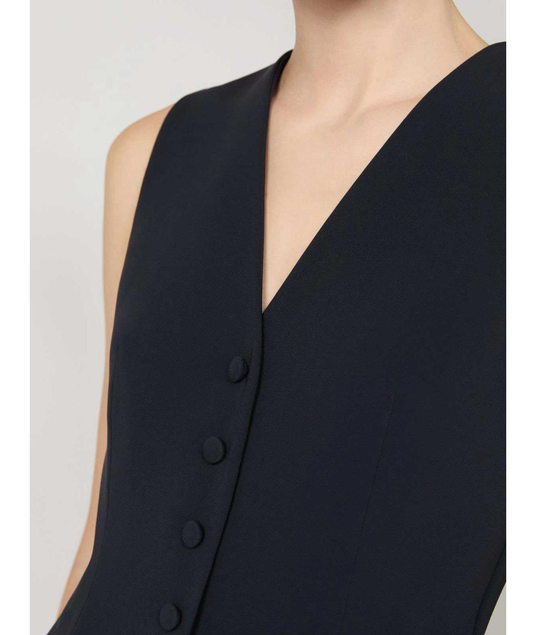 MAX MARA Темно-синий полиэстеровый комбинезон, фото 4