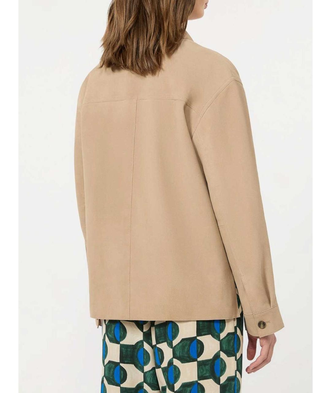 WEEKEND MAX MARA Бежевая замшевая куртка, фото 4