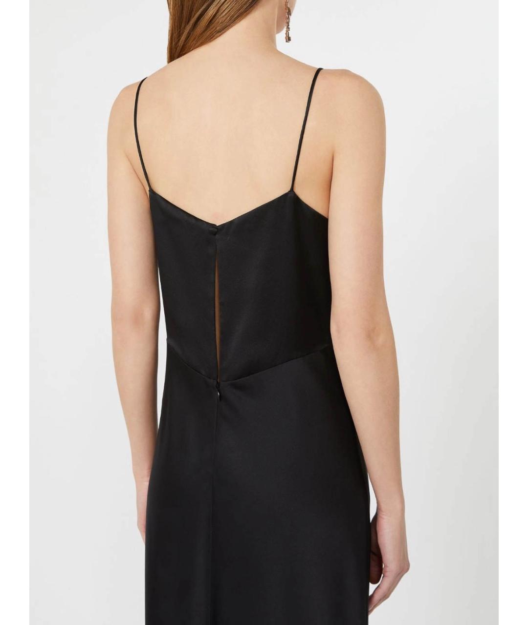 MAX MARA Черное шелковое вечернее платье, фото 3