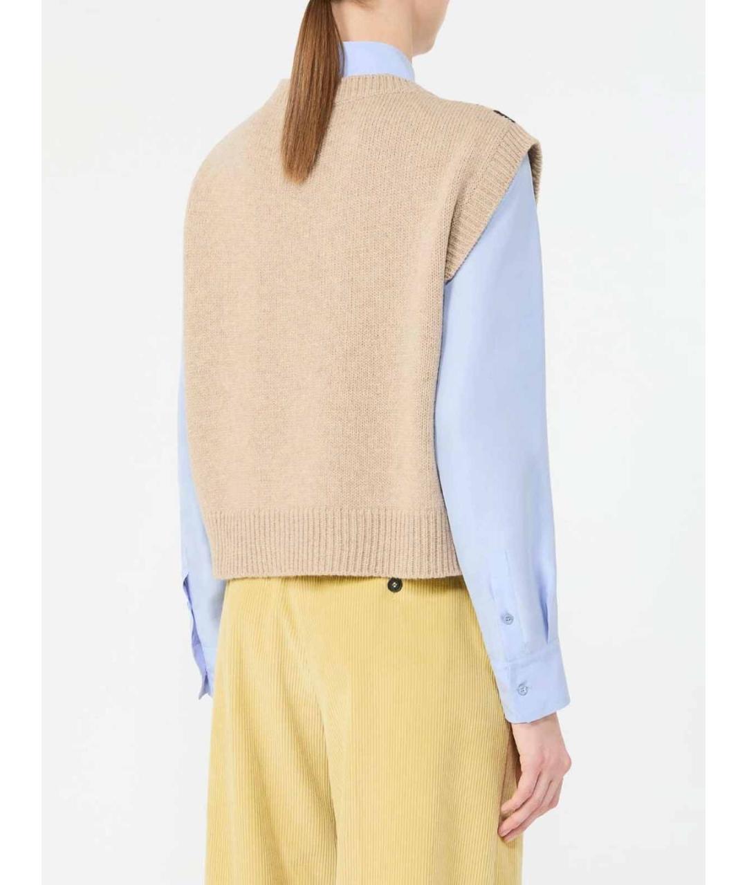 WEEKEND MAX MARA Мульти шерстяная жилетка, фото 4