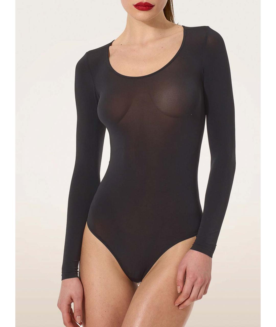 WOLFORD Коричневое полиамидовое боди, фото 3