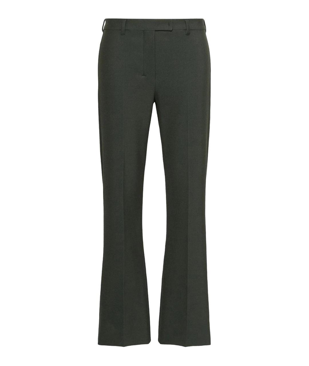 'S MAX MARA Зеленые хлопковые прямые брюки, фото 1