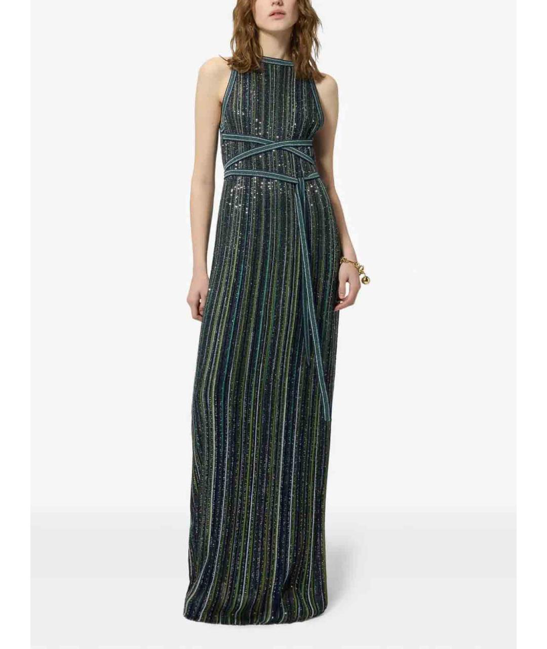 MISSONI Зеленое вискозное вечернее платье, фото 3