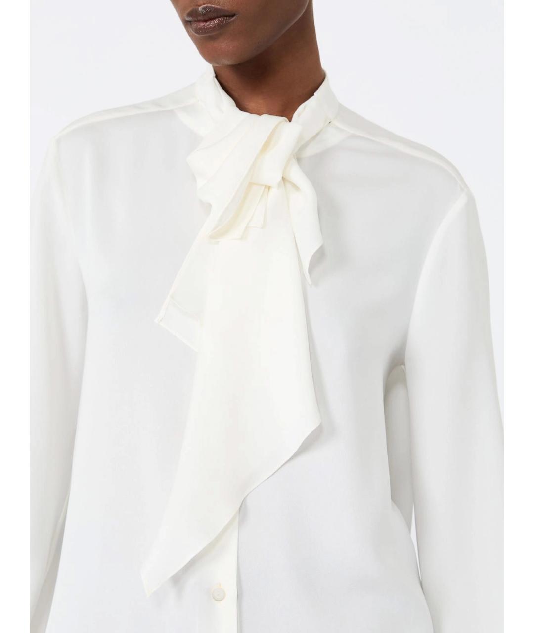 MAX MARA Белая шелковая рубашка, фото 2